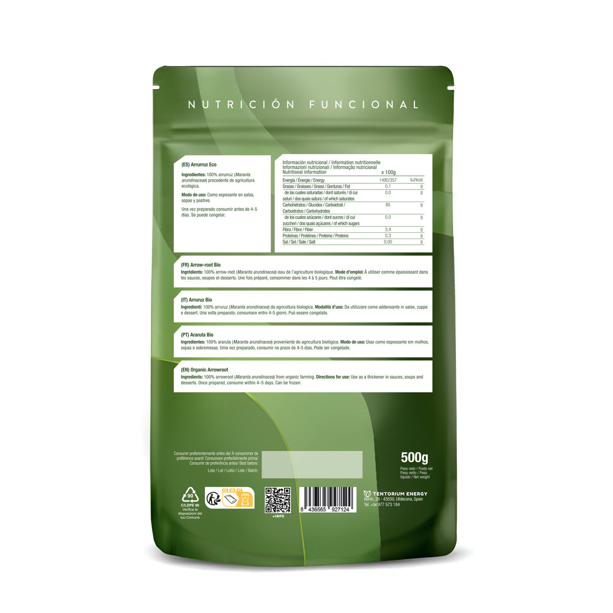 Arrurruz ECO · Energy Feelings · 500 gramos