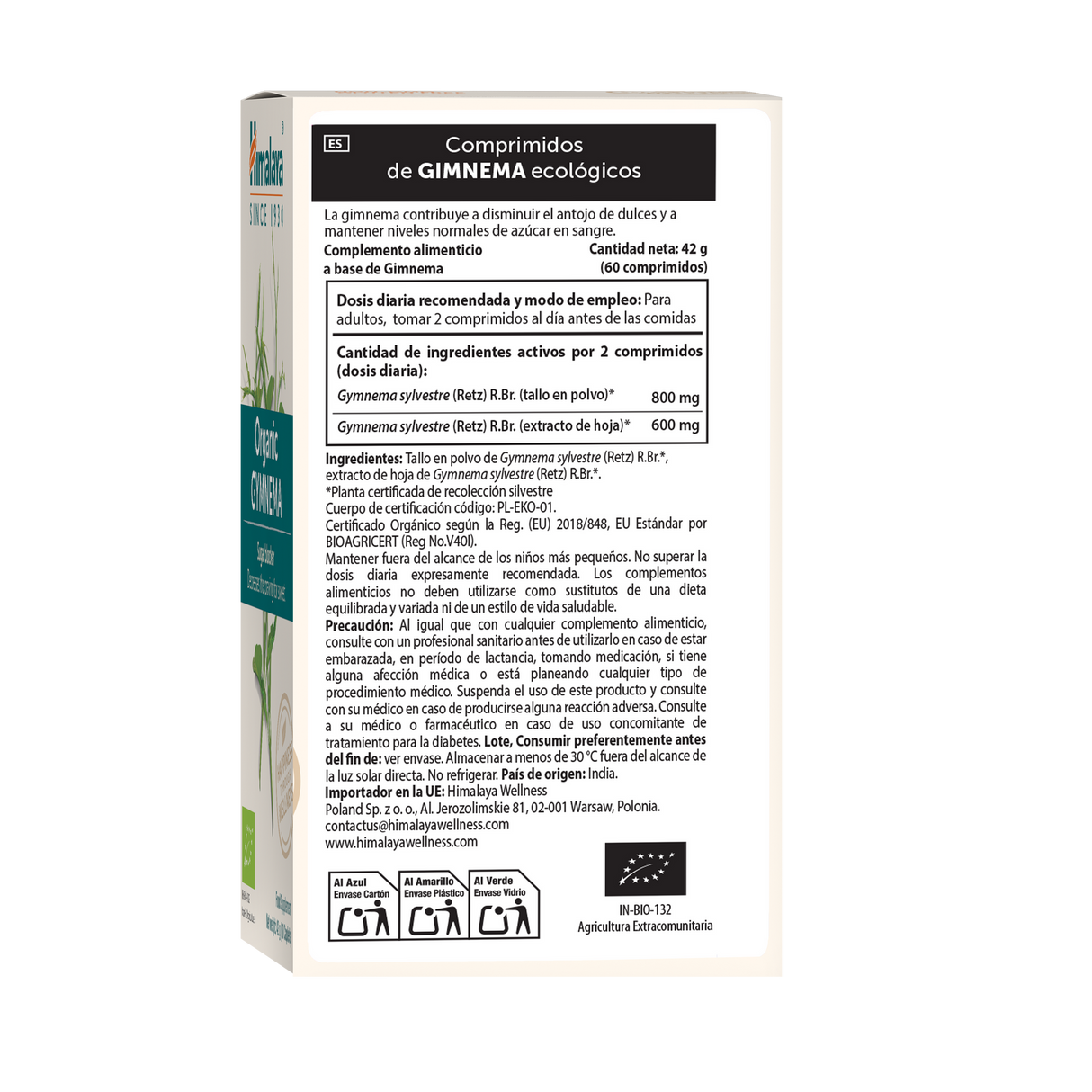 Gymnema Organic · Himalaya · 60 comprimidos