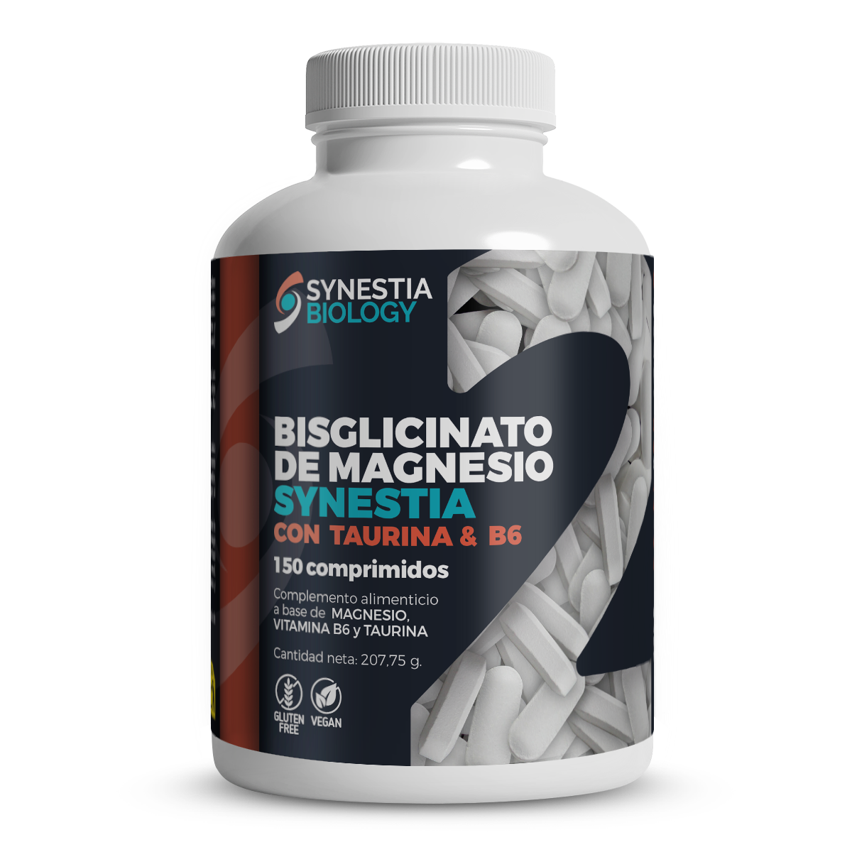 Bisglicinato de Magnesio · Synestia Biology · 150 comprimidos