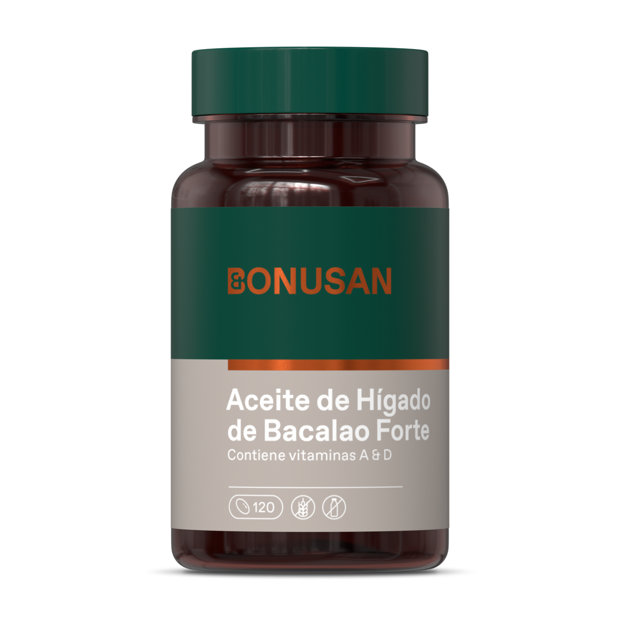 Aceite de Hígado de Bacalao Forte · Bonusan · 120 cápsulas