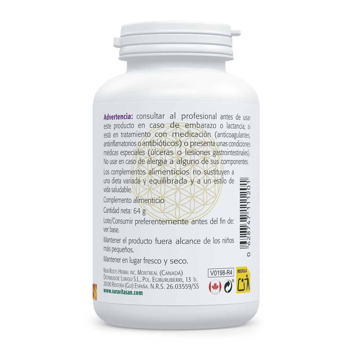 Bromelina 500 mg · Sura Vitasan — información nutricional