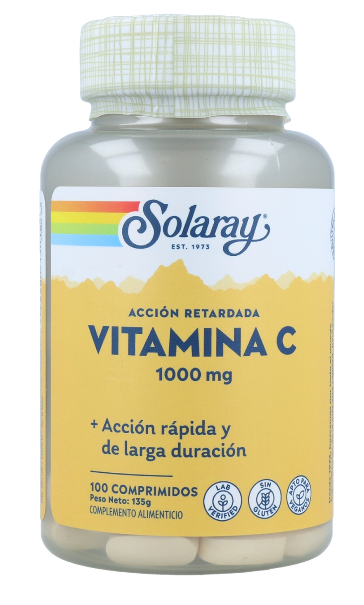 Vitamina C 1.000 mg - Acción Retardada · Solaray · 100 comprimidos