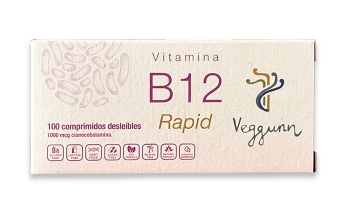 Vitamina B12 1.000 mcg · Veggunn · 100 comprimidos