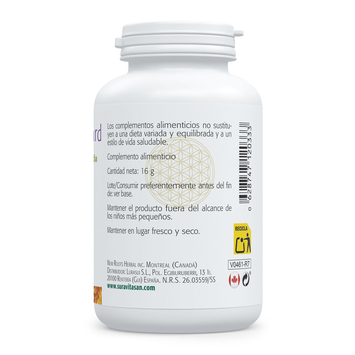 Co-Enzima Q10 Retard · Sura Vitasan — información nutricional