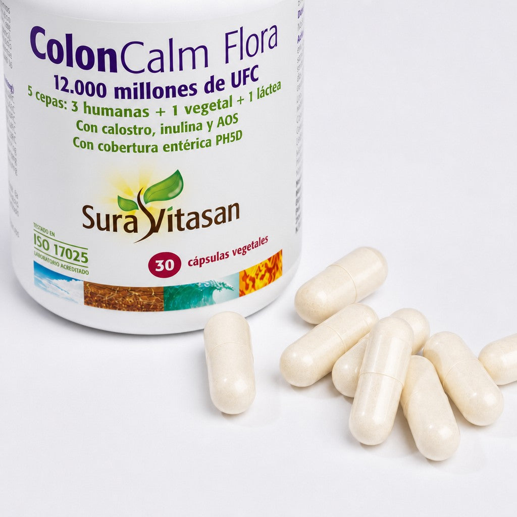ColonCalm Flora · Sura Vitasan — detalle cápsulas