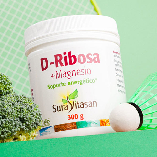 D-Ribosa + Magnesio · Sura Vitasan — polvo y cucharilla