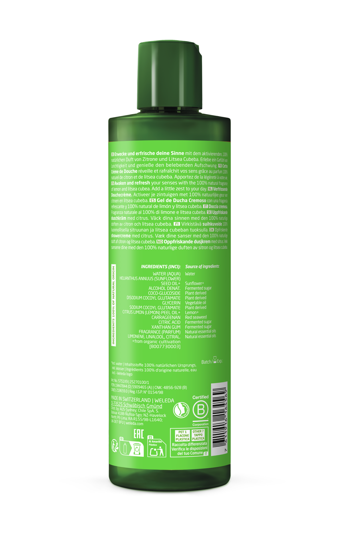 Gel de Ducha Cremoso Citrus · Weleda · 400 ml