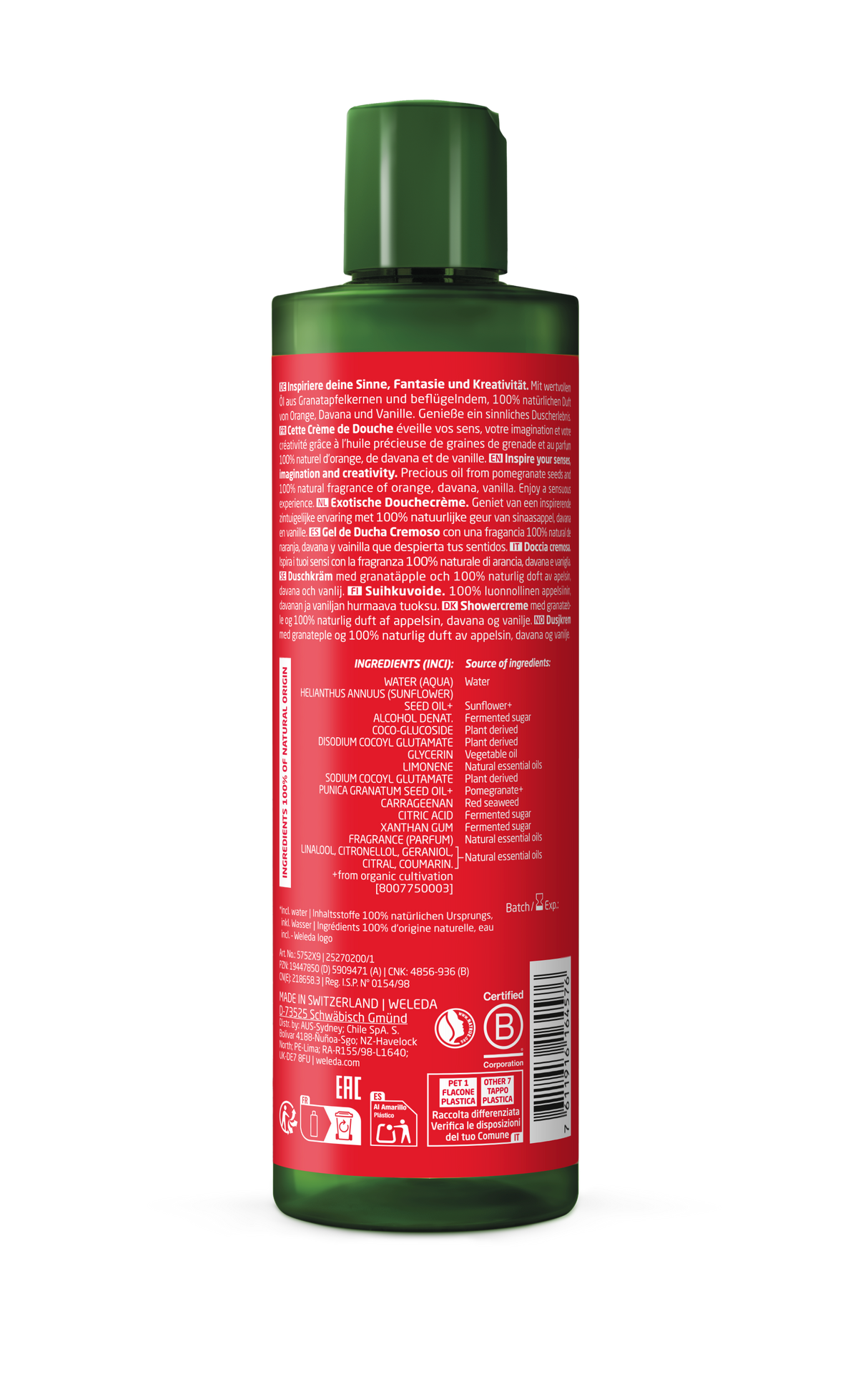 Gel de Ducha Cremoso Granada · Weleda · 400 ml