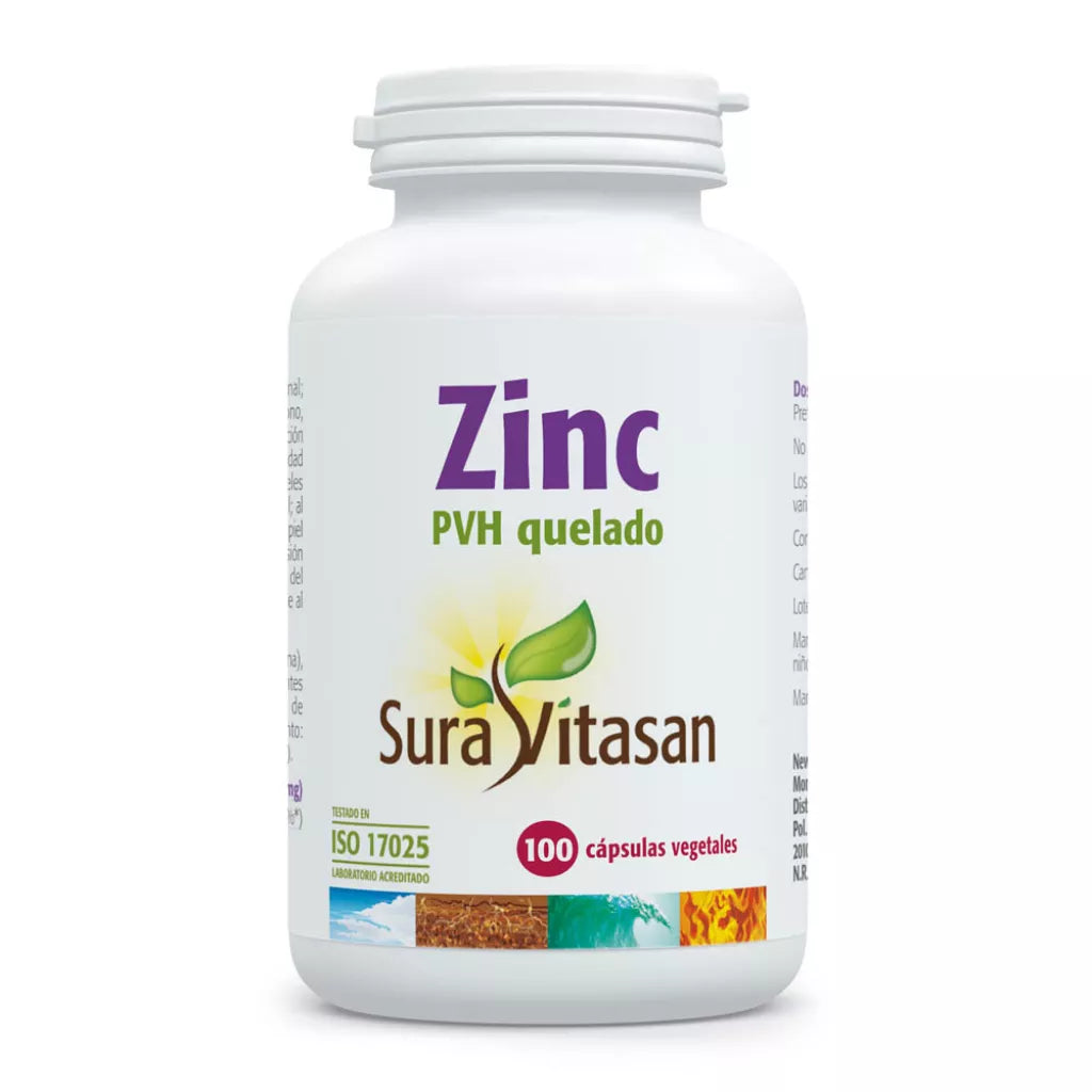 Zinc PVH Quelado · Sura Vitasan · 100 cápsulas