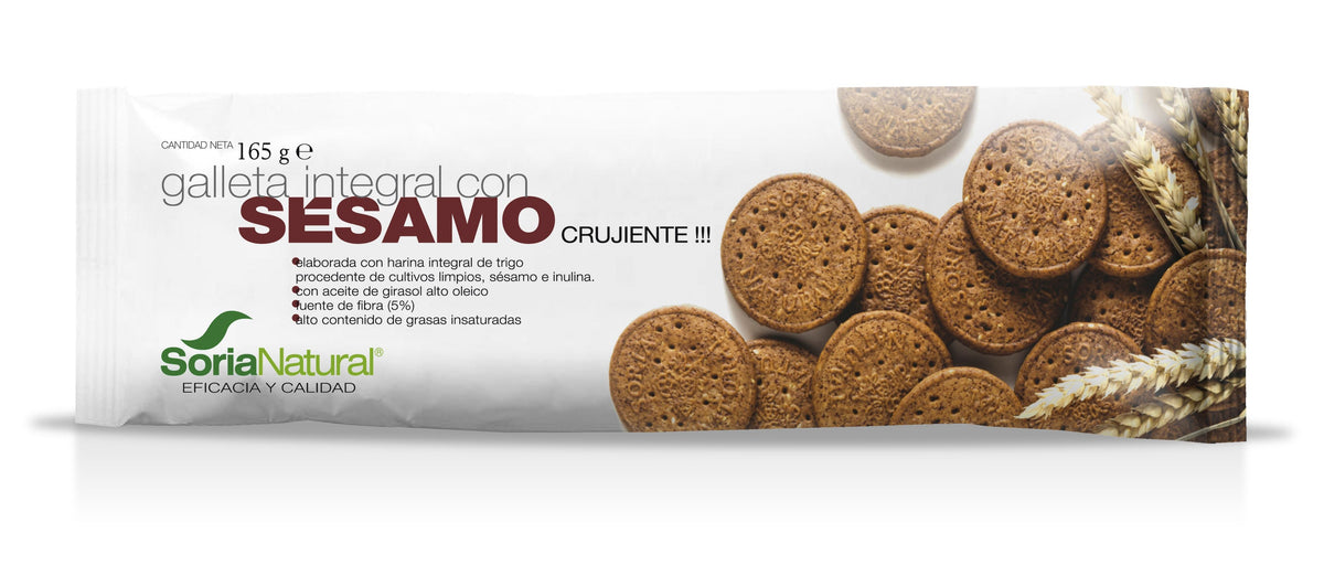 Galleta Integral con Sésamo · Soria Natural · 165 gramos - 2