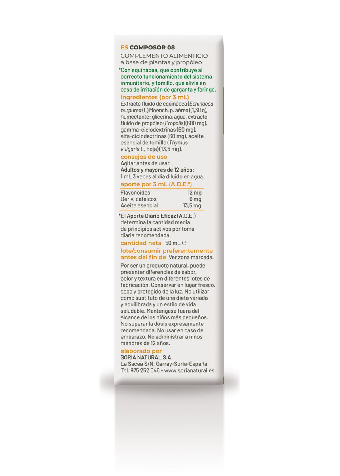 Composor 08 - Sistema Inmunitario · Soria Natural · 50 ml