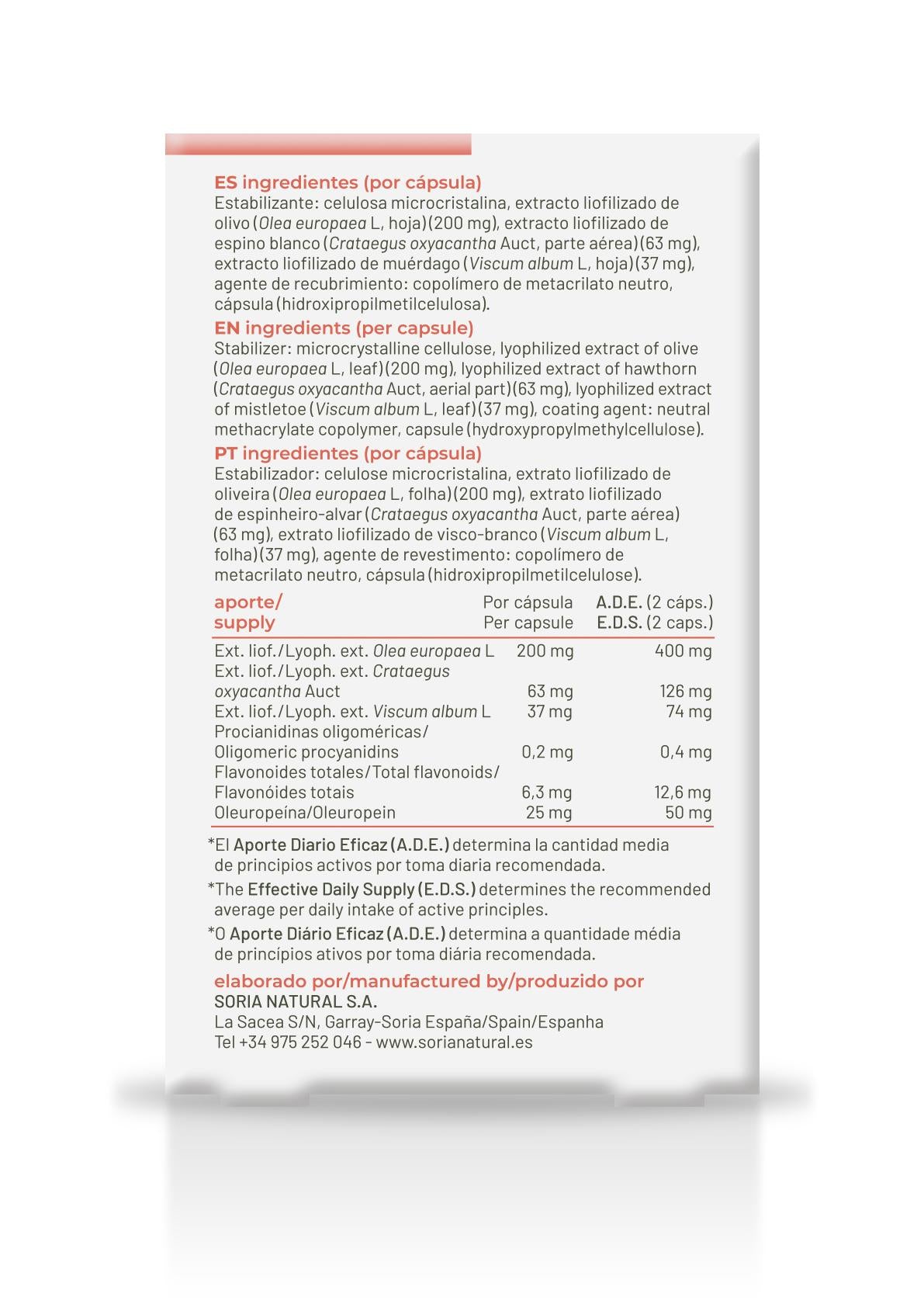 Tensivel · Soria Natural · 30 cápsulas