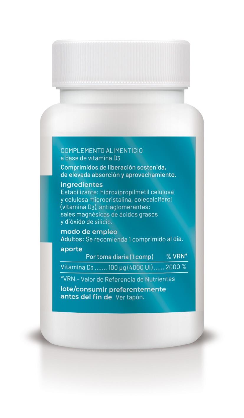 Vitamina D3 - Liberación Sostenida · Soria Natural · 150 comprimidos