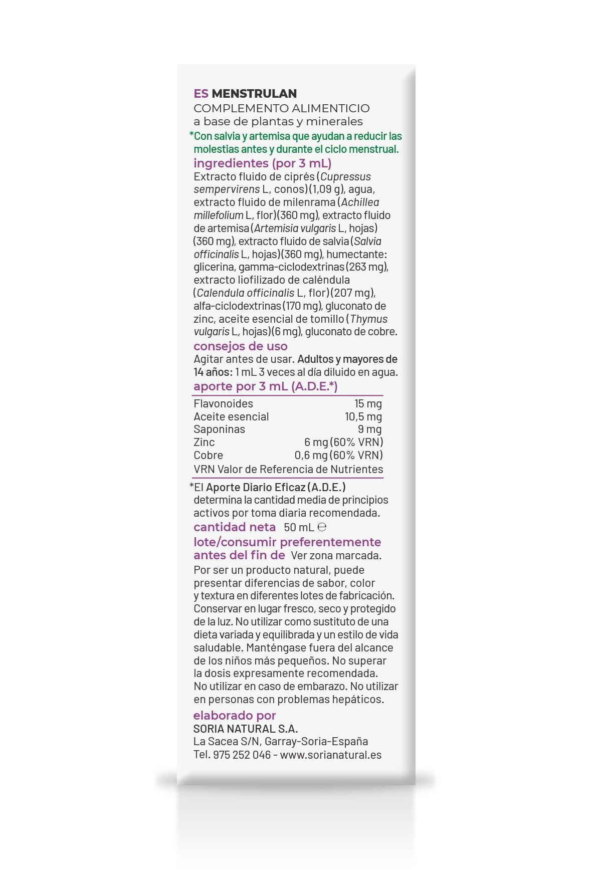 Composor 15 - Menstrulan · Soria Natural · 50 ml