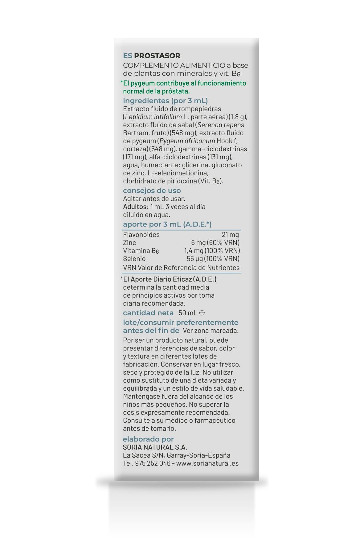 Composor 10 - Prostasor · Soria Natural · 50 ml