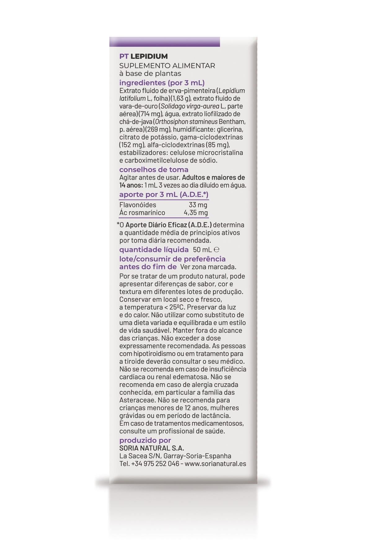 Composor 25 - Lepidium · Soria Natural · 50 ml - 3