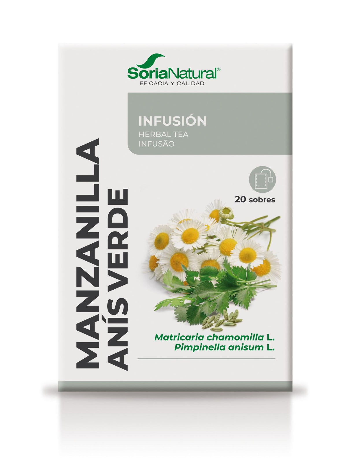 Manzanilla con Anís Verde Infusión · Soria Natural · 20 filtros