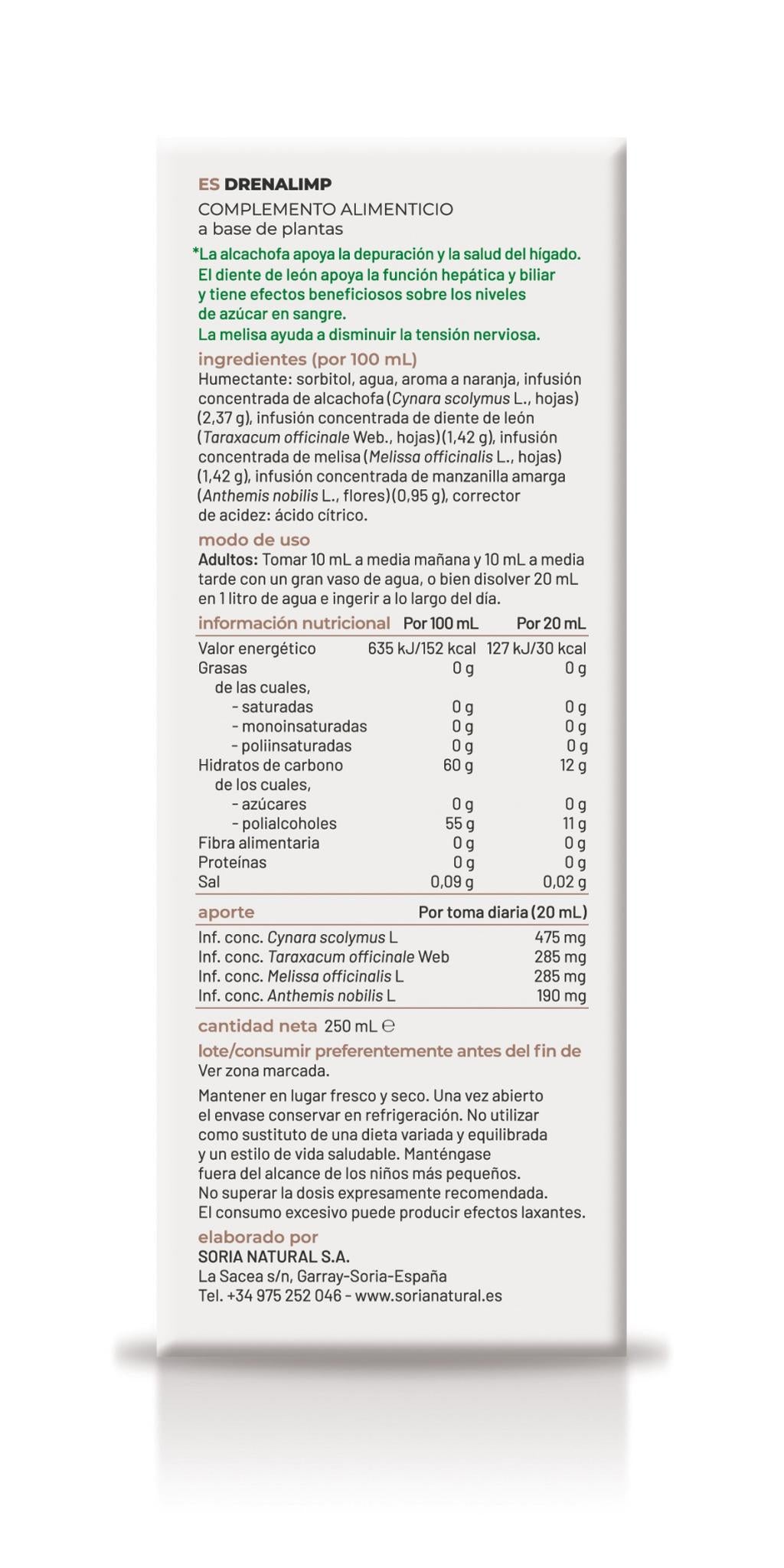 Drenalimp · Soria Natural · 250 ml