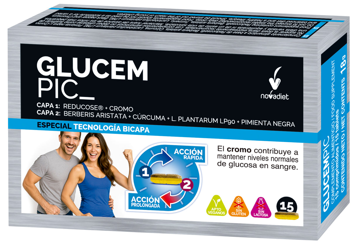 GlucemPic · Nova Diet · 15 comprimidos