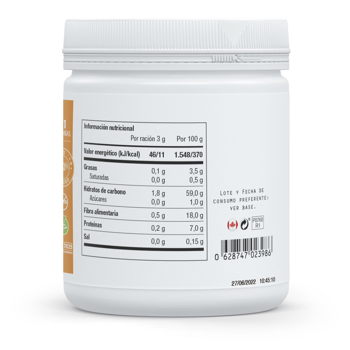 FermentActiv Cúrcuma · Sura Vitasan — información nutricional