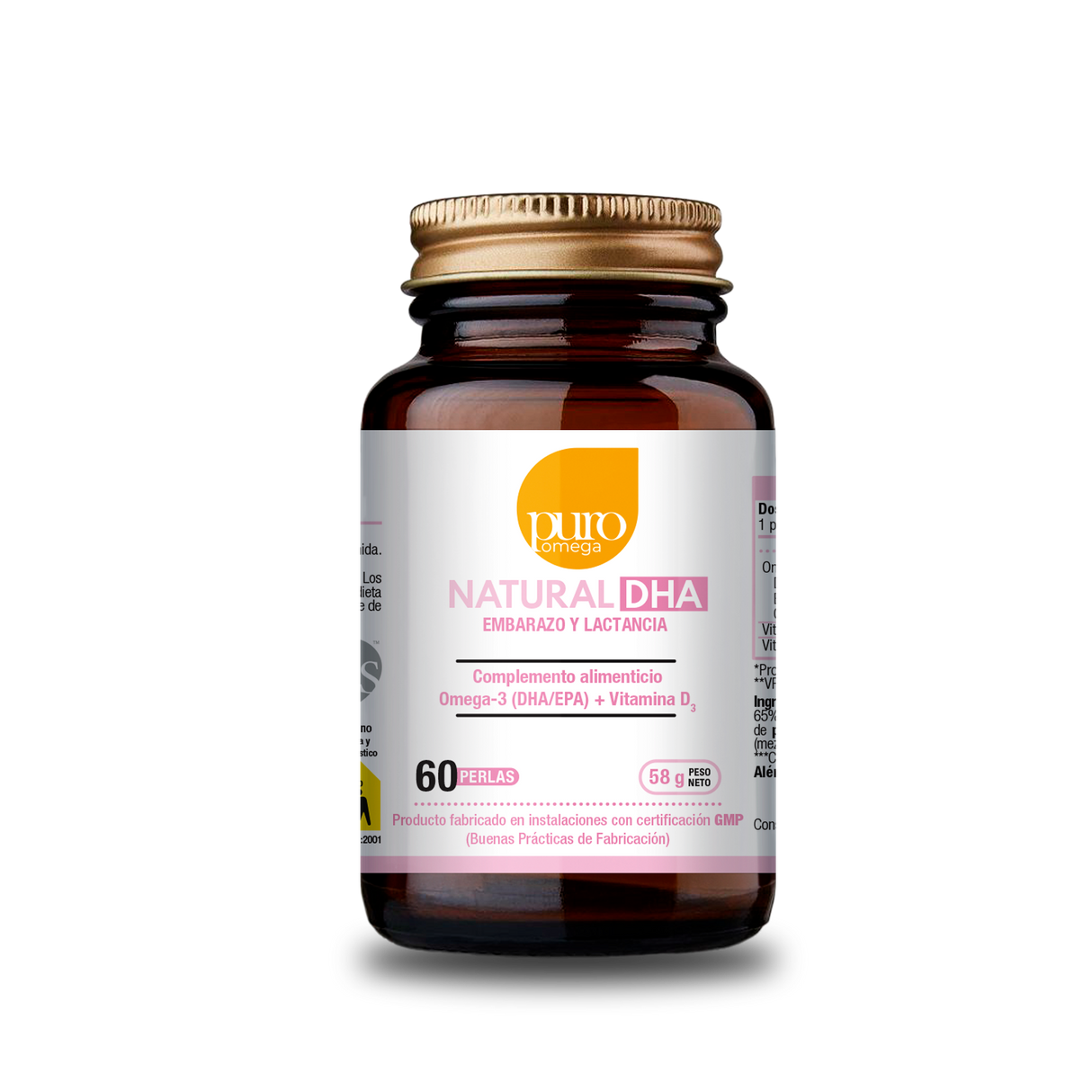 Natural DHA - Embarazo y lactancia · Puro Omega · 60 Perlas