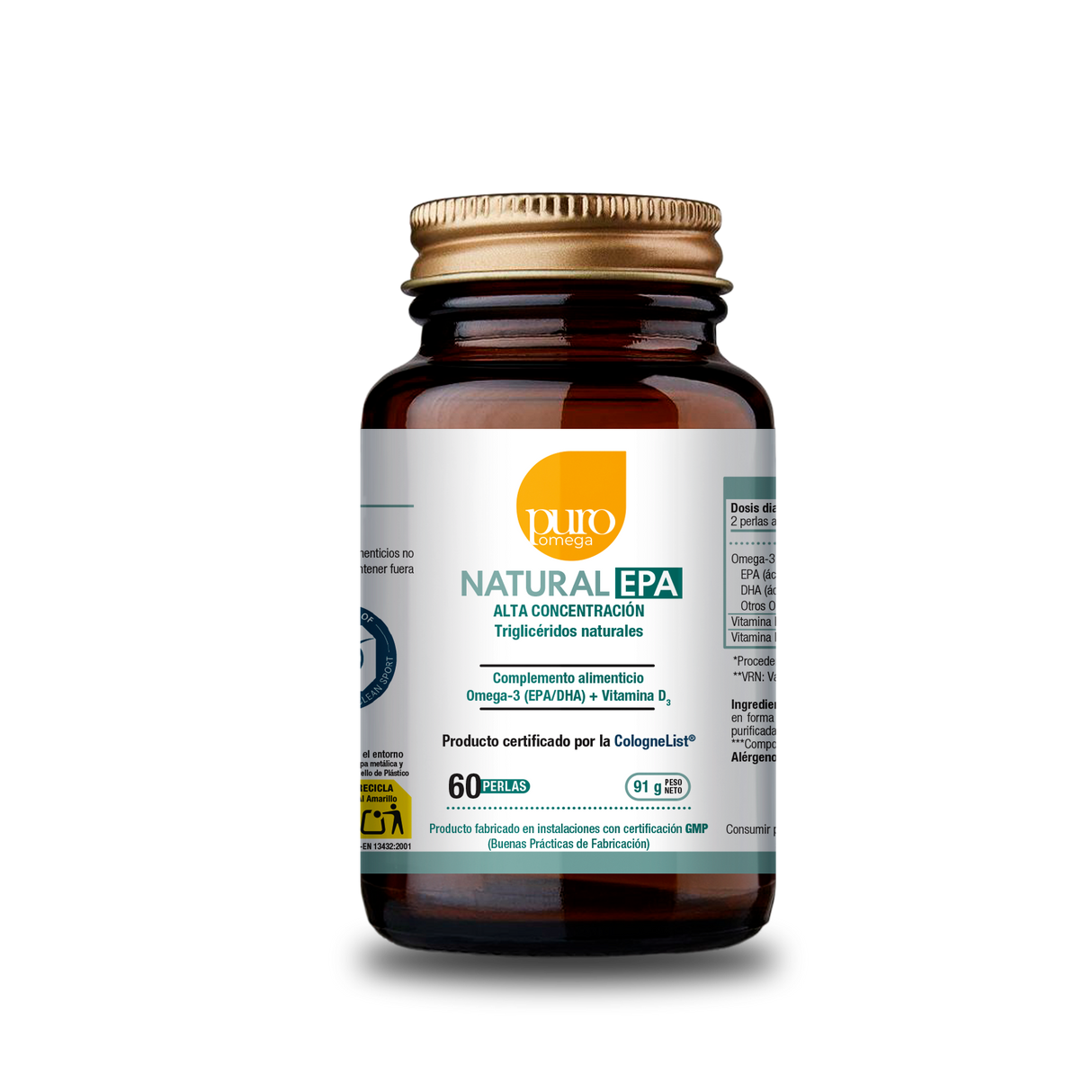 Natural EPA - Máxima Absorción · Puro Omega · 60 Perlas