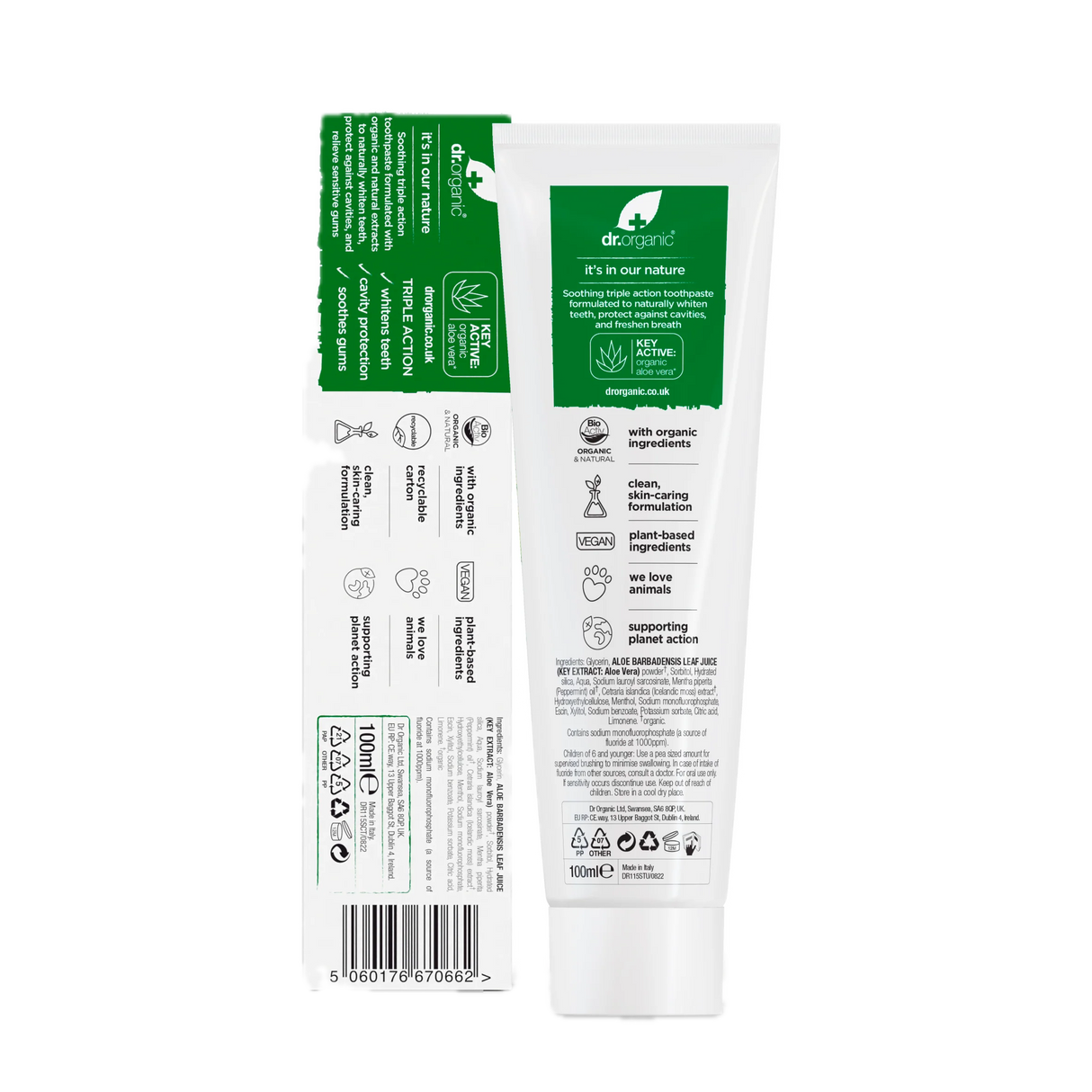 Pasta Dental Aloe Vera · Dr Organic · 100 ml