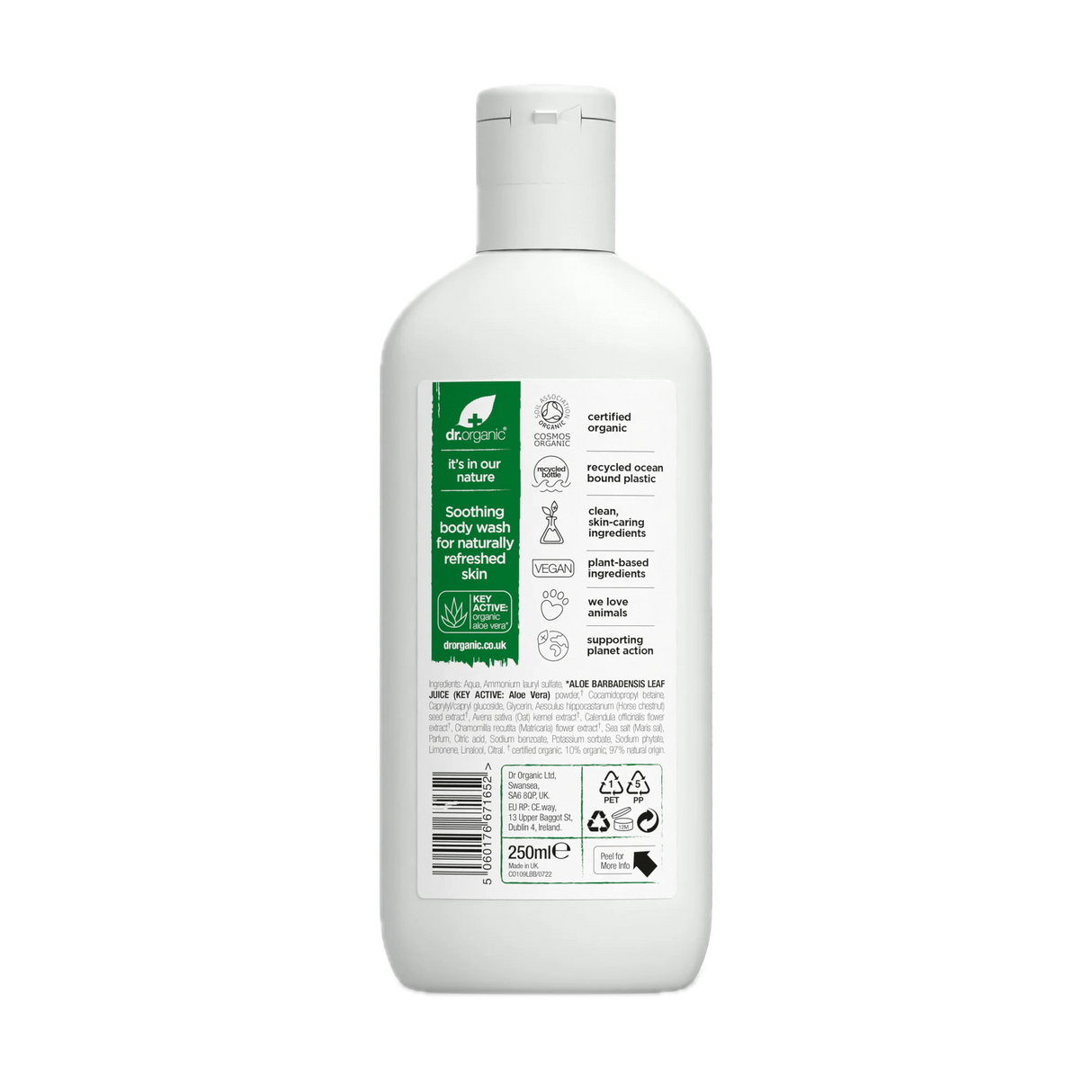 Gel de Ducha Aloe Vera · Dr Organic · 250 ml