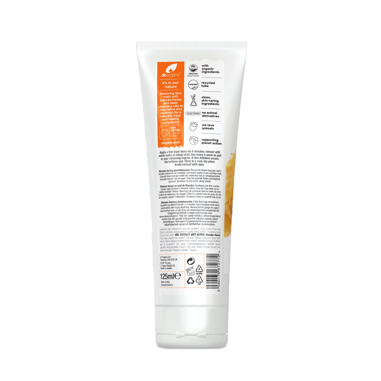 Mascarilla Facial Miel de Manuka · Dr Organic · 125 ml