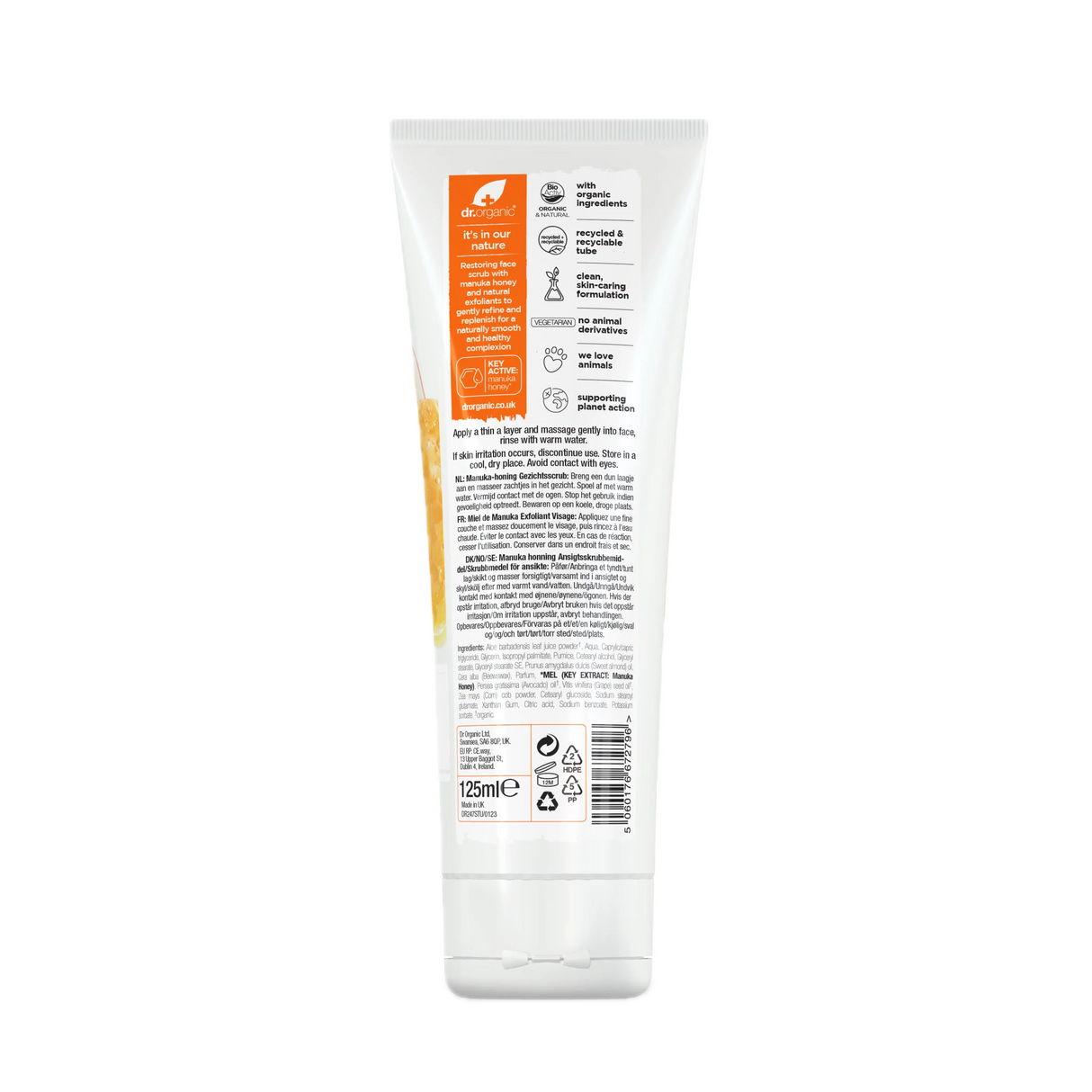 Exfoliante Facial Miel de Manuka · Dr Organic · 125 ml