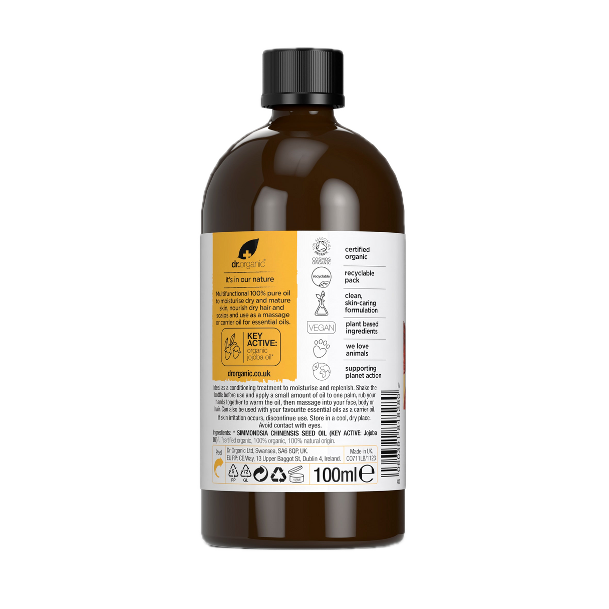 Aceite de Jojoba · Dr Organic · 100 ml