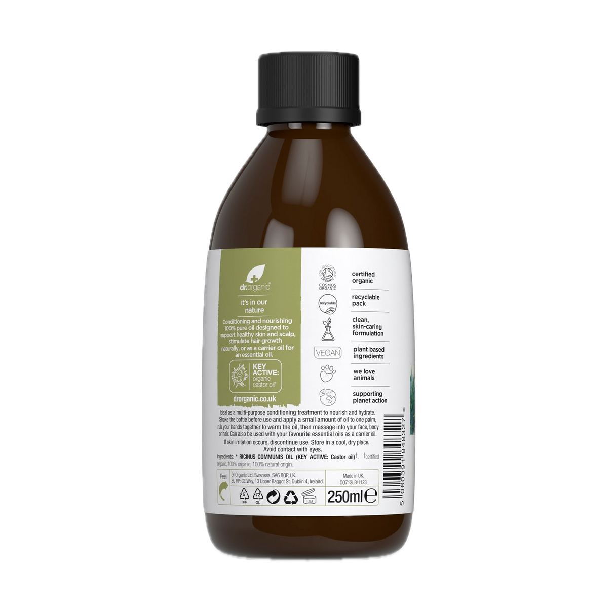 Aceite de Ricino · Dr Organic · 250 ml