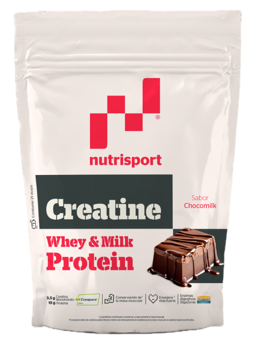 Creatina Creapure® & Proteína Chocomilk · Nutrisport · 500 gramos