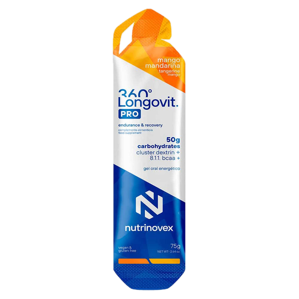 Longovit 360 Gel PRO: Sabor Mango Mandarina · Nutrinovex · 75 gramos