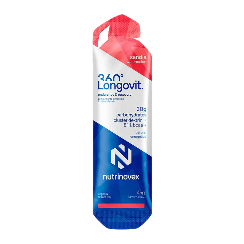 Longovit 360 Gel: Sabor Sandía · Nutrinovex · 45 gramos