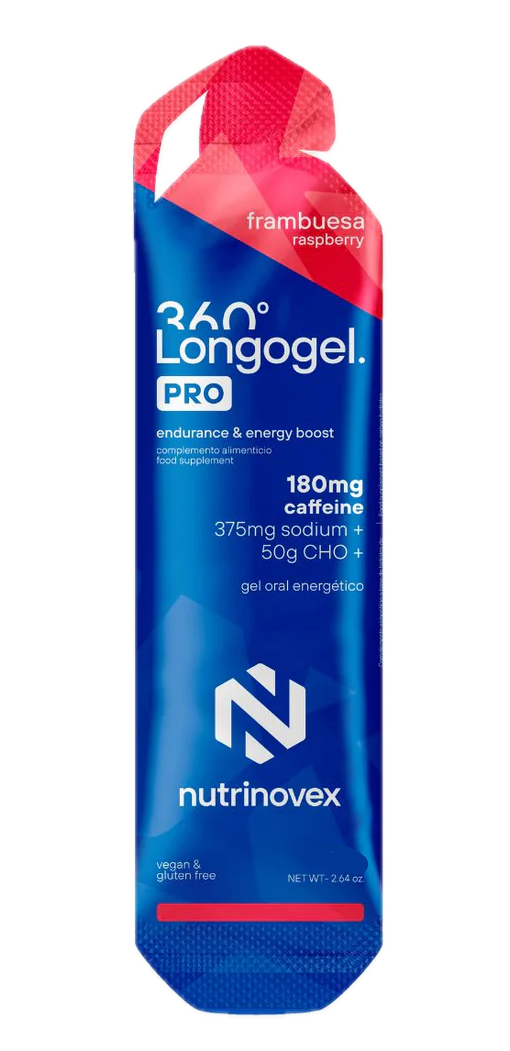 Longogel 360 Pro: Sabor Frambuesa · Nutrinovex · 75 gramos