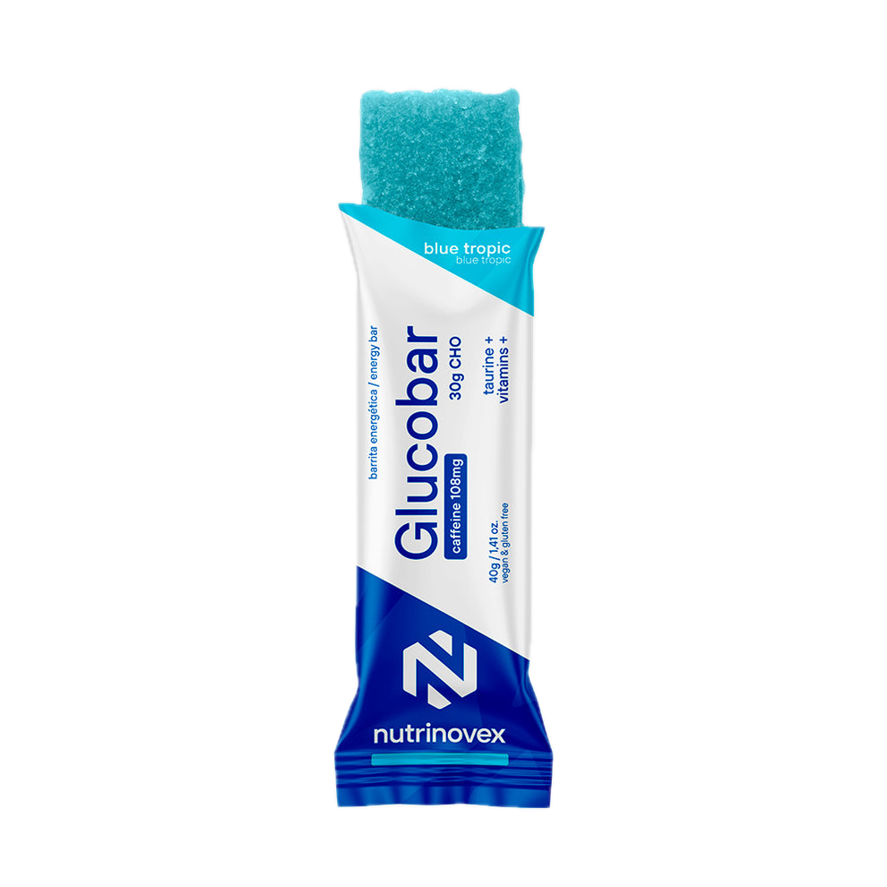 Glucobar Cafeína: Sabor Blue Tropic · Nutrinovex · 35 gramos