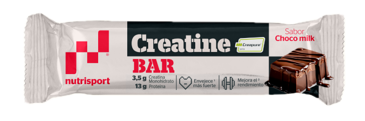Barrita de Creatina Creapure® Choco Milk · Nutrisport · 44 gramos