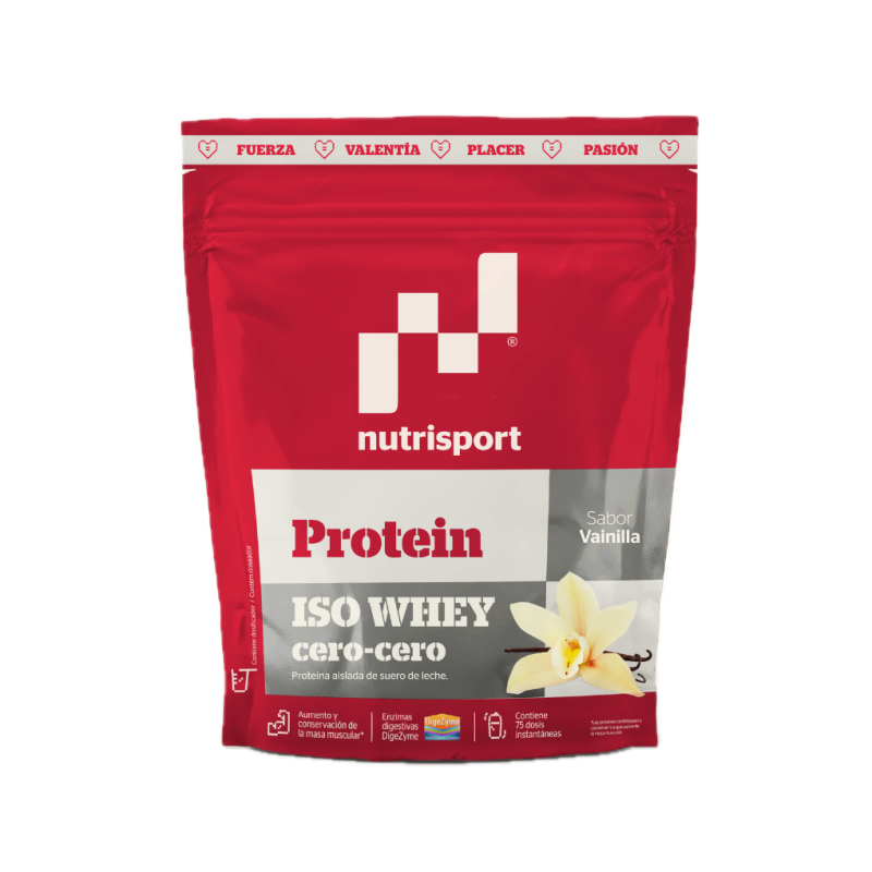 Iso Whey Cero-Cero Vainilla · Nutrisport · 900 gramos