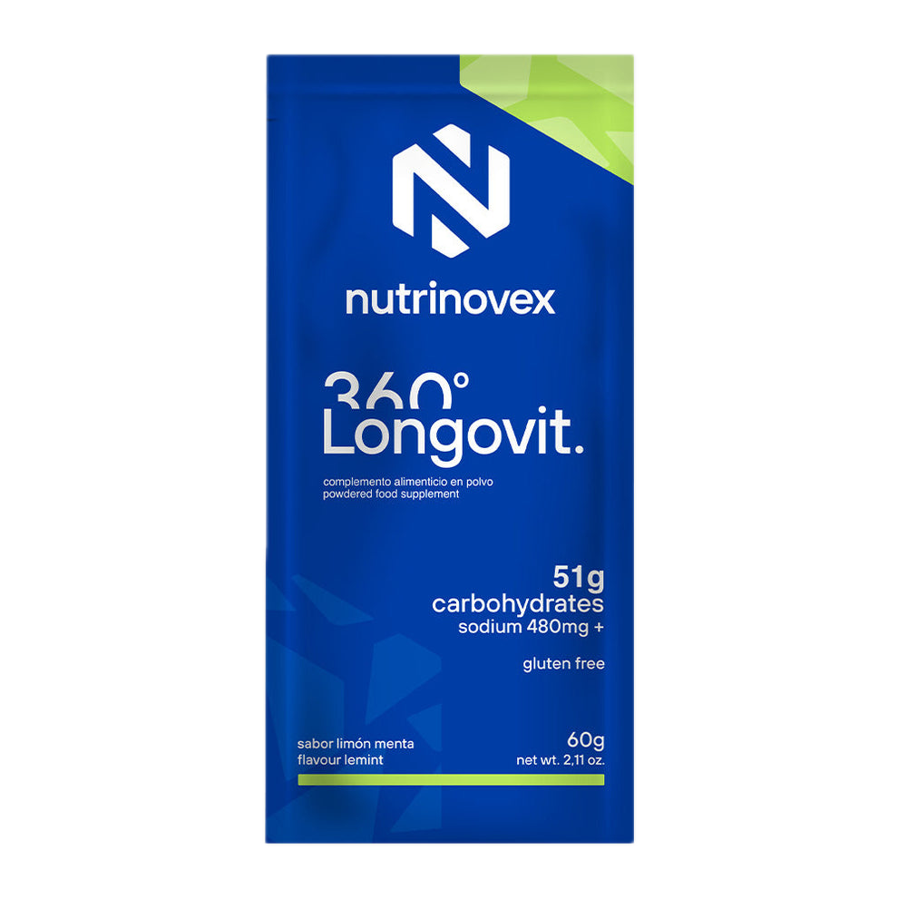 Longovit 360 Drink: Sabor Limón Menta · Nutrinovex · 60 gramos