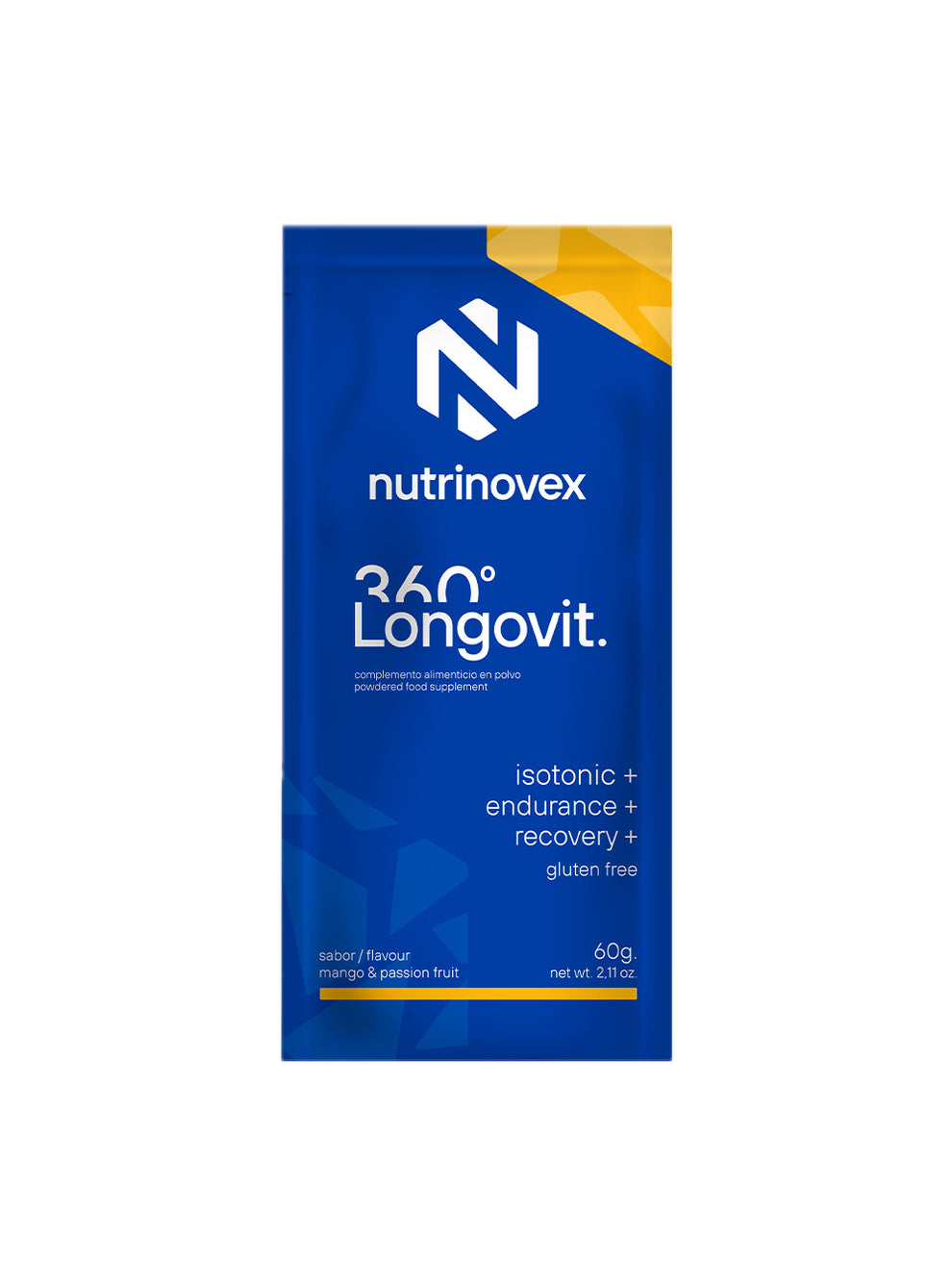 Longovit 360 Drink: Sabor Mango Maracuyá · Nutrinovex · 60 gramos