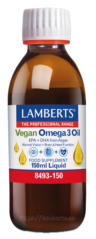 Omega 3 Vegano líquido · Lamberts · 150 ml