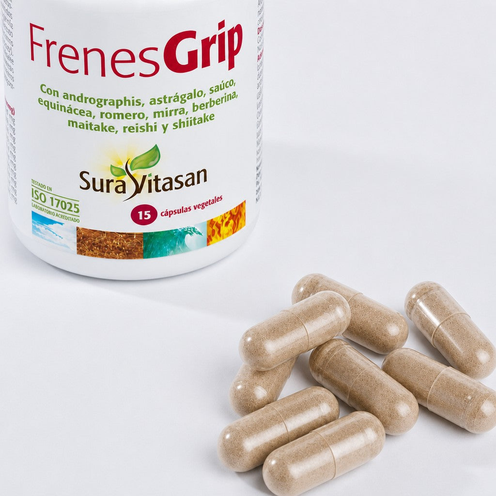 Frenes Grip · Sura Vitasan — detalle cápsulas