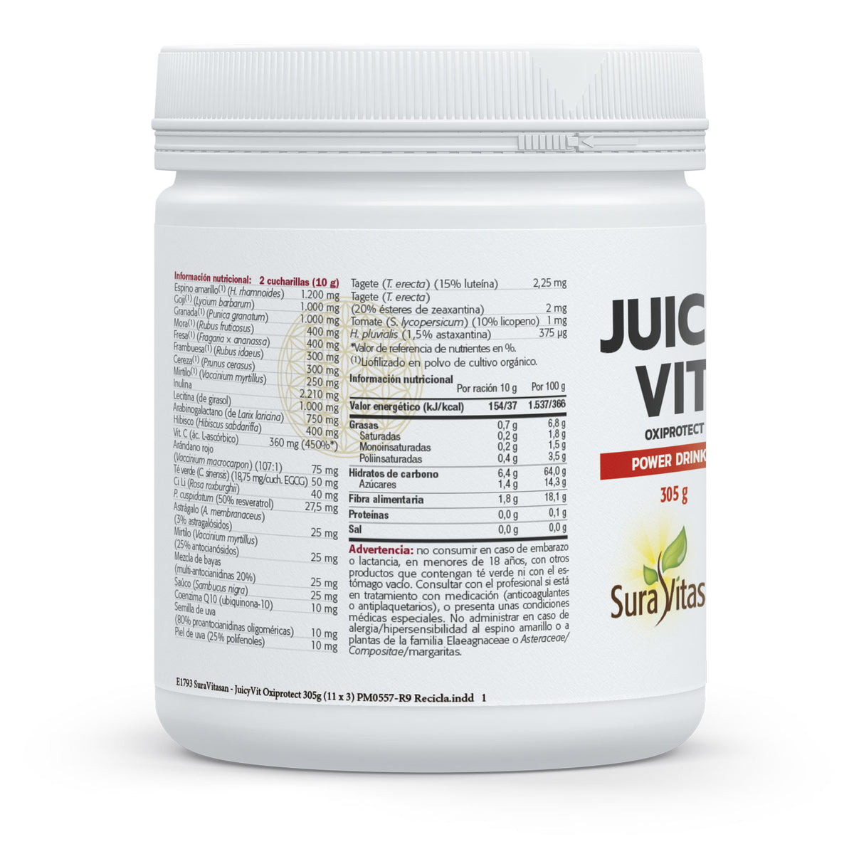JuicyVit Oxiprotect · Sura Vitasan — nutracéuticos