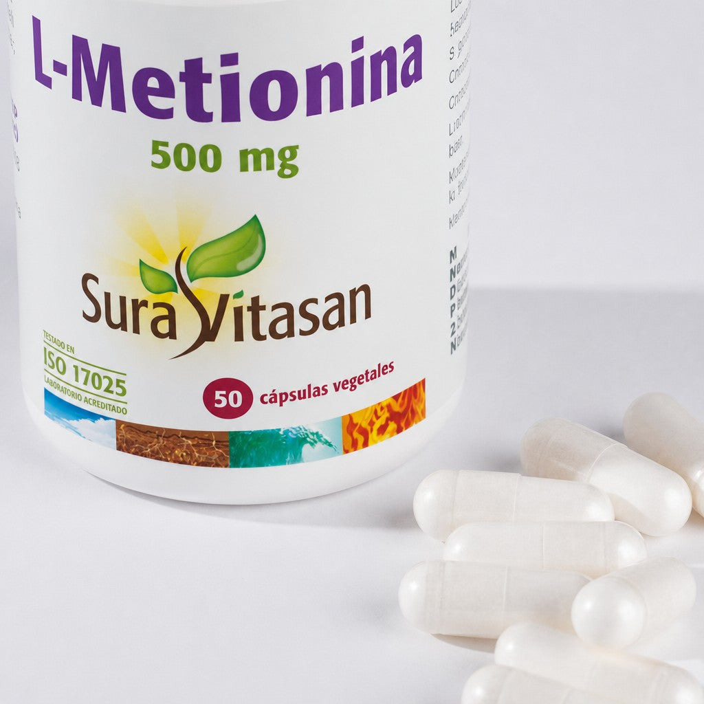 L-Metionina · Sura Vitasan — detalle cápsulas
