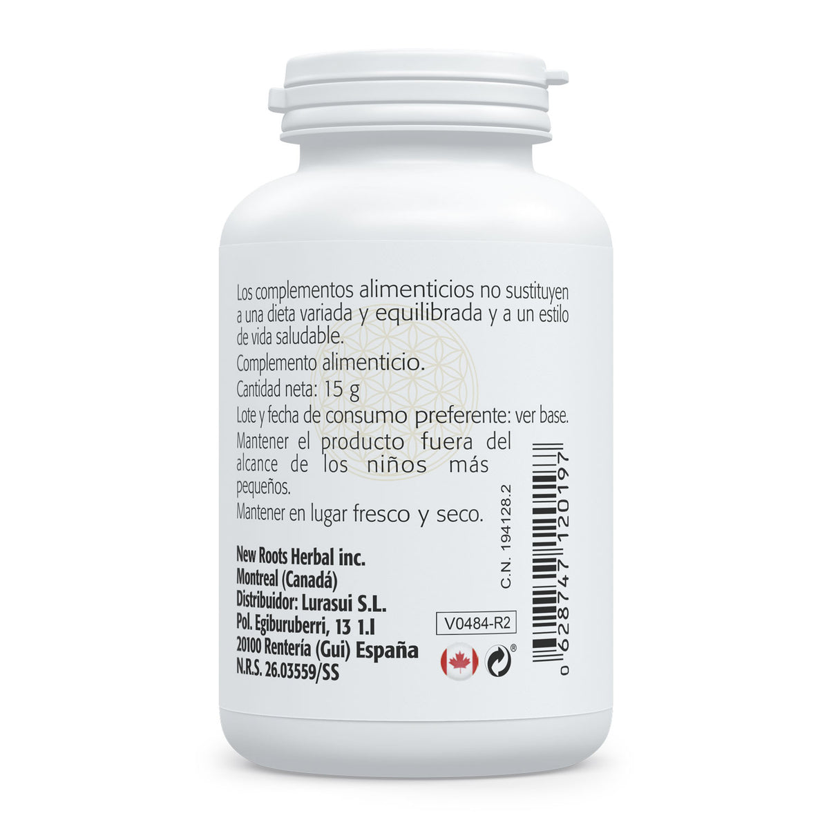 L-Teanina 250 mg · Sura Vitasan — información nutricional