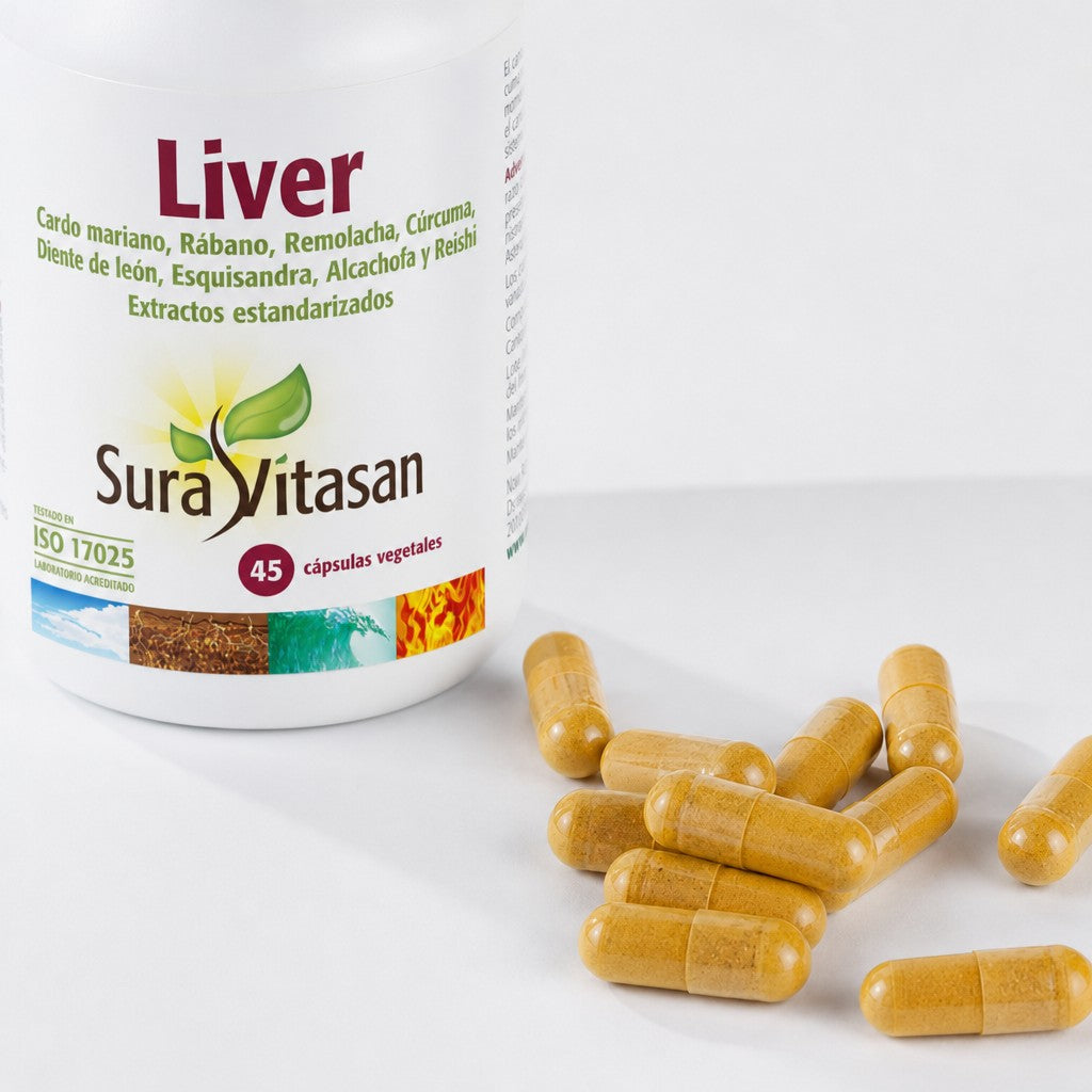 Liver · Sura Vitasan — detalle cápsulas