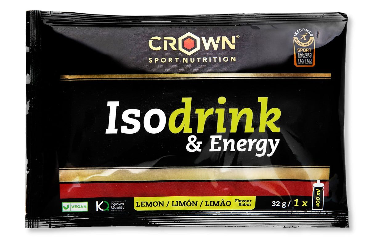 Isodrink & Energy: Sabor Limón · Crown Sport Nutrition · 32 gramos