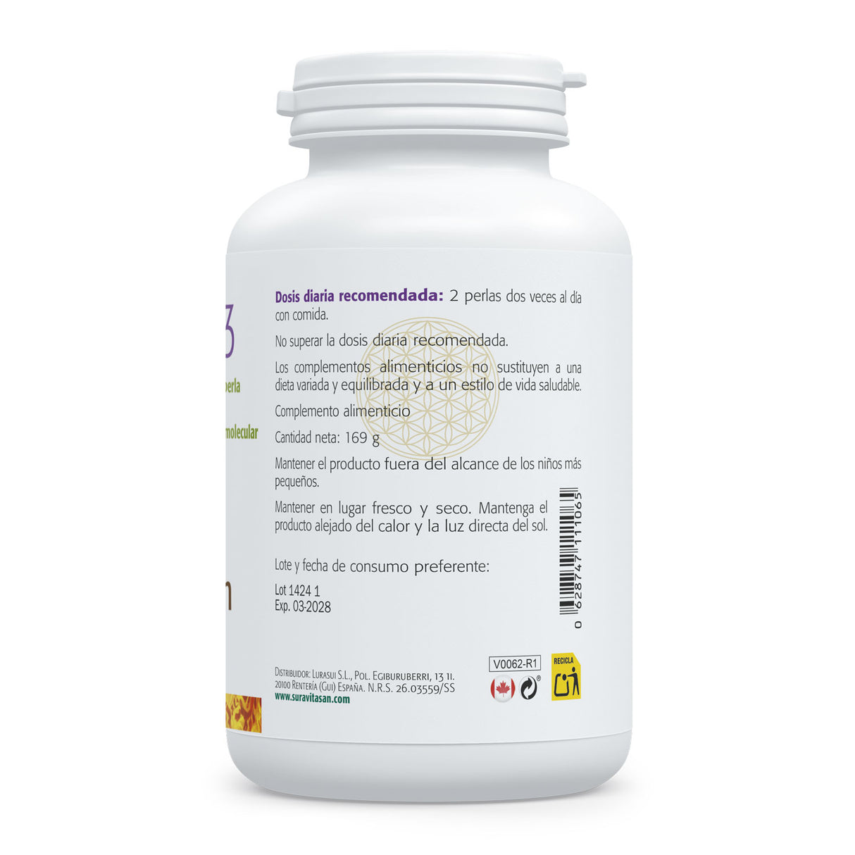 Omega 3 · Sura Vitasan — información nutricional EPA DHA