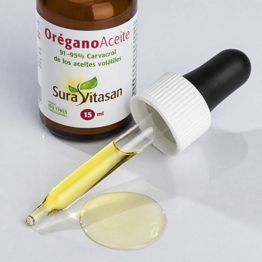 Orégano Aceite · Sura Vitasan — detalle frasco